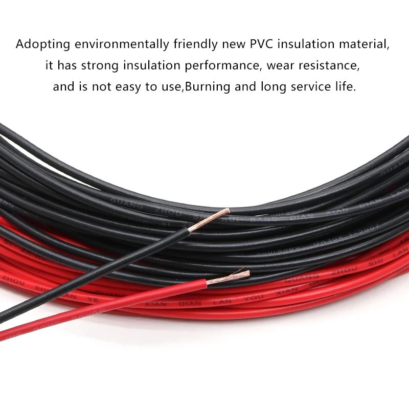 1/3/5/8/10m RV Cable 0.3/0.5/0.75/1/1.5/2.5mm² Multi-Strand Pure Copper PVC Insulation Electrical Extensions For Car Audio Wires