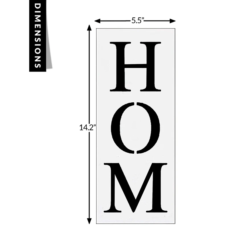 Large Vertical Home Sweet Home Stencils For Painting On Wood Reusable Stencil Set For Wood Signs, Canvas And DIY Crafts