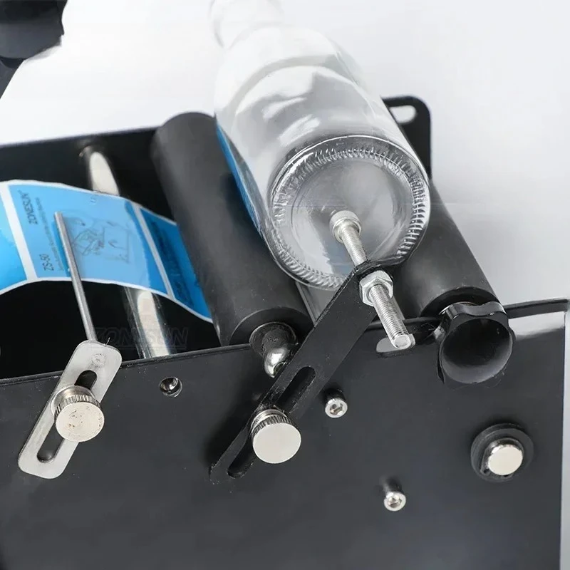 Manual Labeling Machine With Handle Label Applicator Metal Round Bottle Packing Machine Bottle Labeler ZS-50P