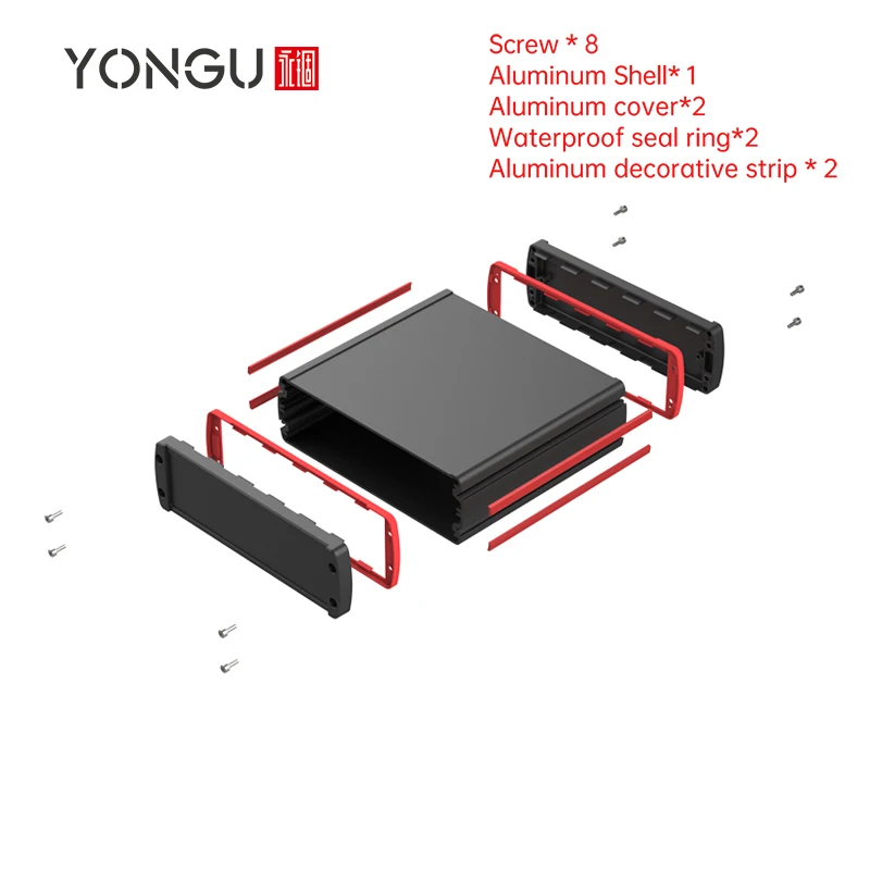 Multi-specification Customized Integrated Box Aluminum Electronic Instrument Enclosure Waterproof Junction Box MJ05 169*54MM