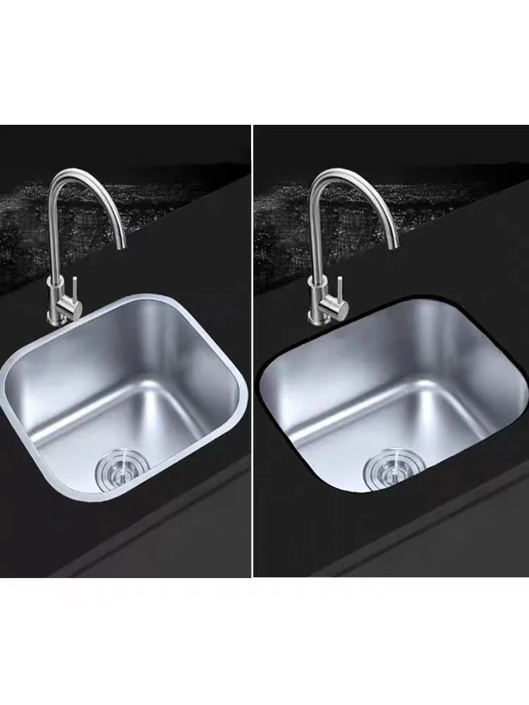 Small RV SS304 Basin Sink & Integrated Tap Easy to Maintain for Campervan RV Motorhome Camping Vehicle & Marine Car Basin Sink