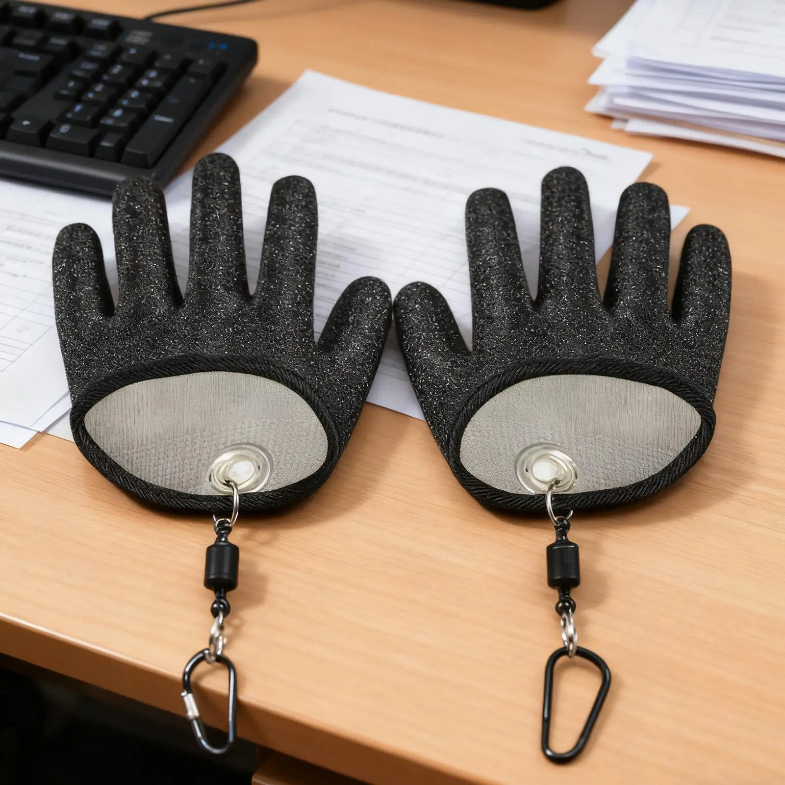 Guantes de pescado sin corte, manoplas de agua salada, guantes de pesca para hombres, agua salada con gancho para pelar ostras de vidrio, filete para cortar carne