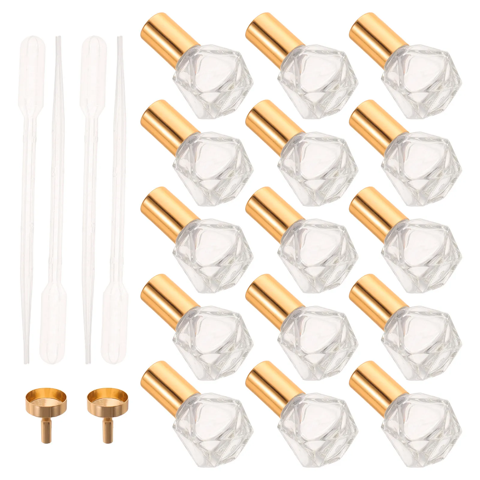 

Набор из 36 флаконов-роллеров для эфирных масел, 8 мл, с золотыми крышками, многоразовые пустые флаконы с роликовым аппликатором, стальным шариком, воронкой и пипеткой