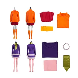 Movie Daphne Blake Velma Cosplay Costume Adult Dress Outfits Halloween Carnival Suit