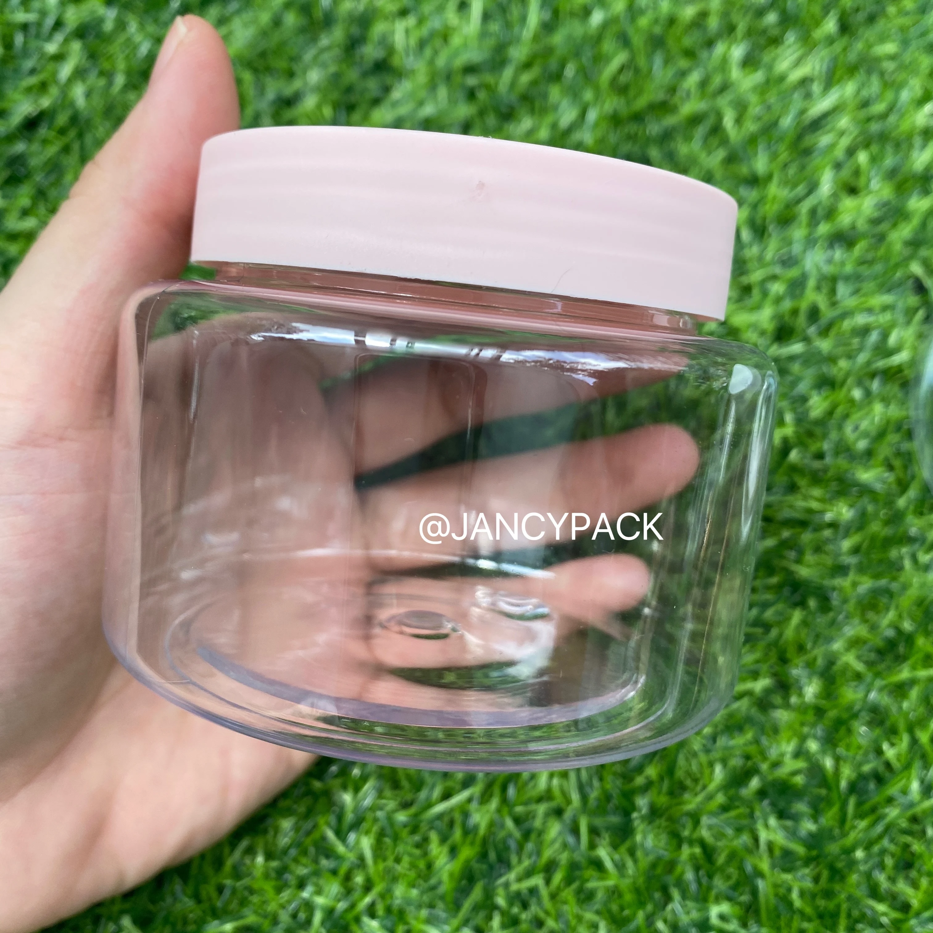 250g big Plastic Refillable Bottles Travel Face Cream Jar Grern green Pink White Lotion Cosmetic Container Empty Makeup Pot