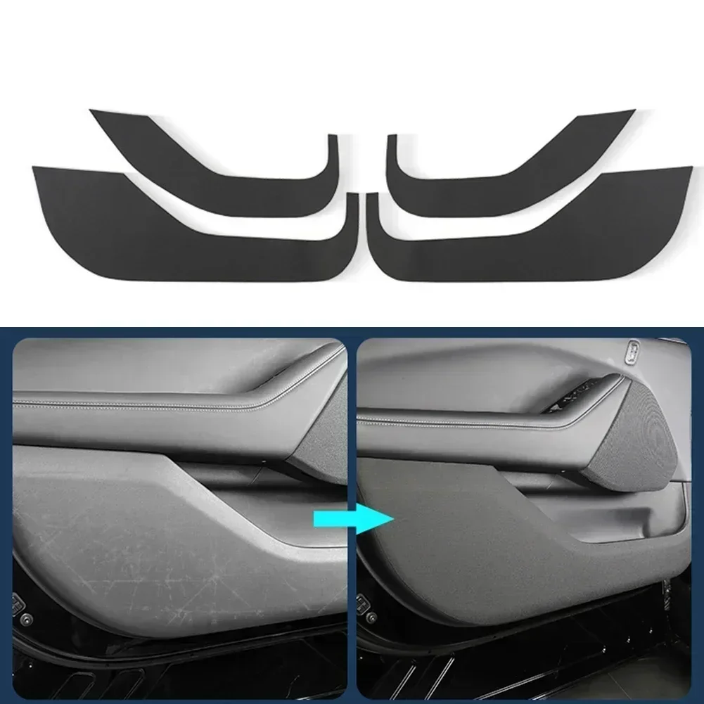 

Carhome Sill Anti Kick Pad Protection For Ford Mustang Mach-E 2021-2022 Black Leather Inner Door Anti-Kick Panel Cover USEFUL US
