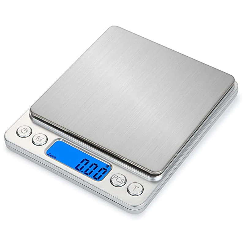 Digital Pocket Kitchen Scale 0.001oz/0.01g 500g Baking Food Balance Jewelry Weight Compact Scale Stainless Steel LCD Backlit