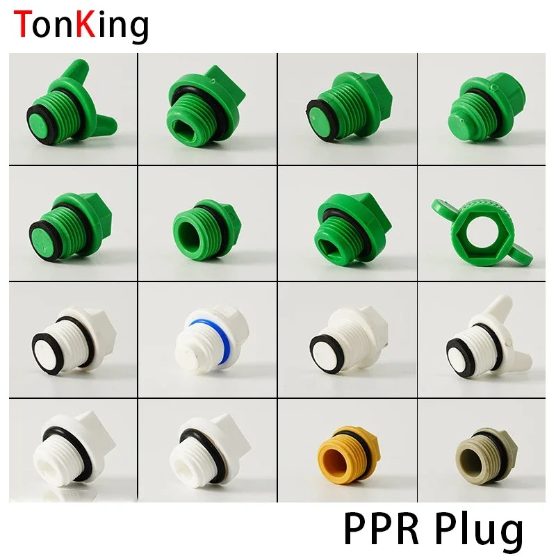 1 2 inch female male thread plastic end cap for PPR tubing system diameter 20 millimeter hex head coupling fitting plumbing comp