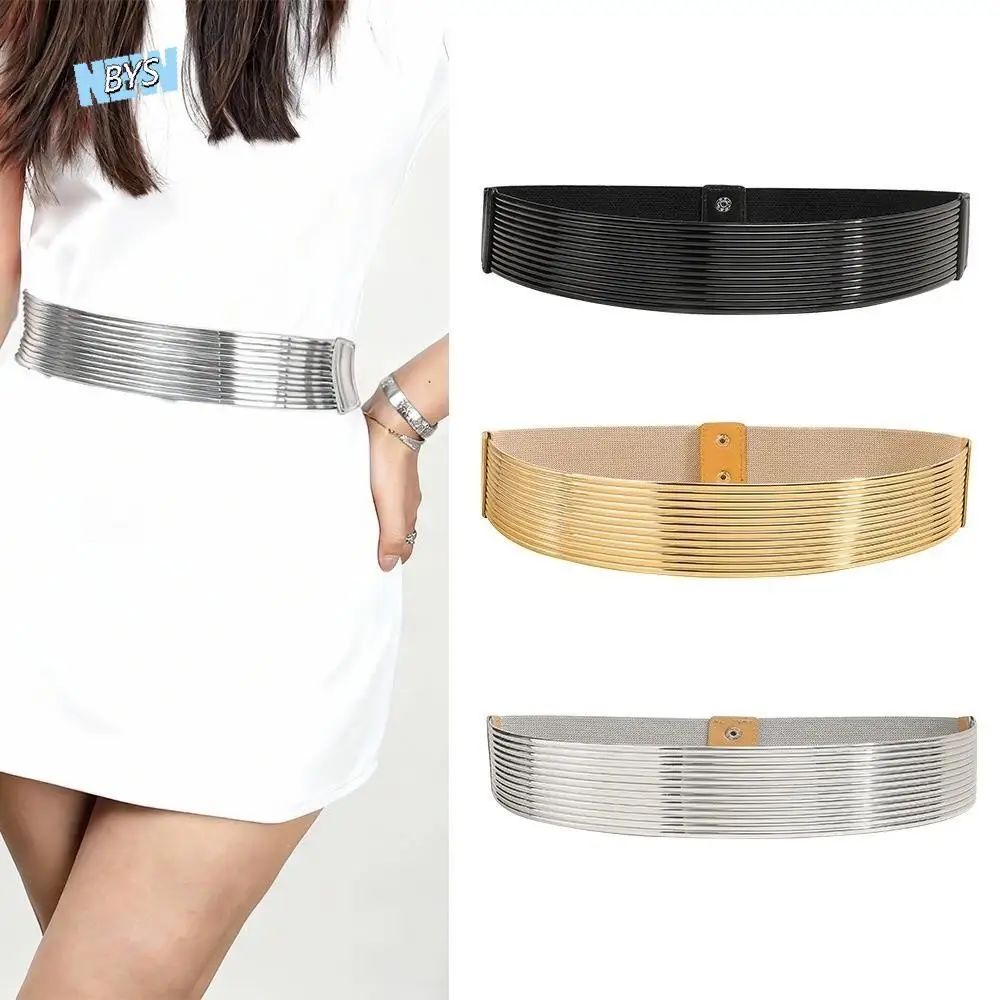 

Универсальный золотой женский пояс, ярко-серебристый пояс-корсет, тонкие длинные эластичные пояса для вечеринки