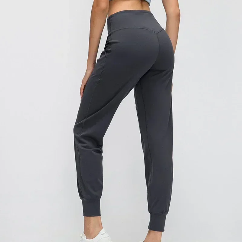 Zitrone Frauen hohe Taille Stretch Yoga hosen entspannte Hochhaus Jogger elastische Taille Fitness Jogging hose für unterwegs entwickelt