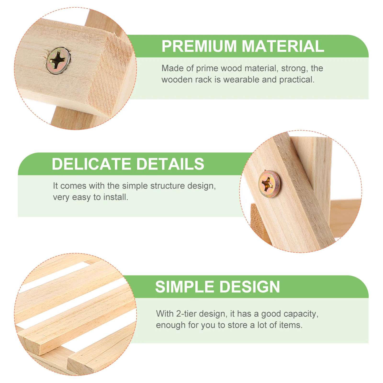 

Wooden Tabletop Storage Rack 2-Tier Desktop Organizer Wooden Shelf Stand For Home Office Dorm Room Table Storage Rack