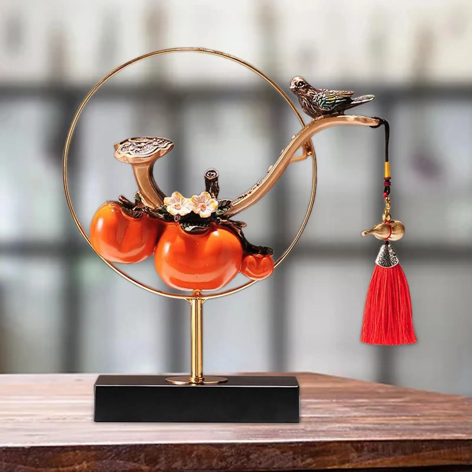 Resin Lucky Persimmon Statue Zhaocai Atmospheric Indoor Table Ornaments