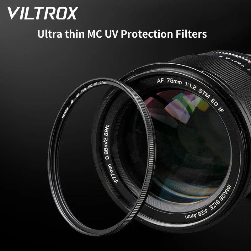 VILTROX Pro Ultra thin MC UV Protection Filters Camera Lens 49mm 52mm 67mm 72mm 77mm Digital Filters for Canon Nikon Sony Lens