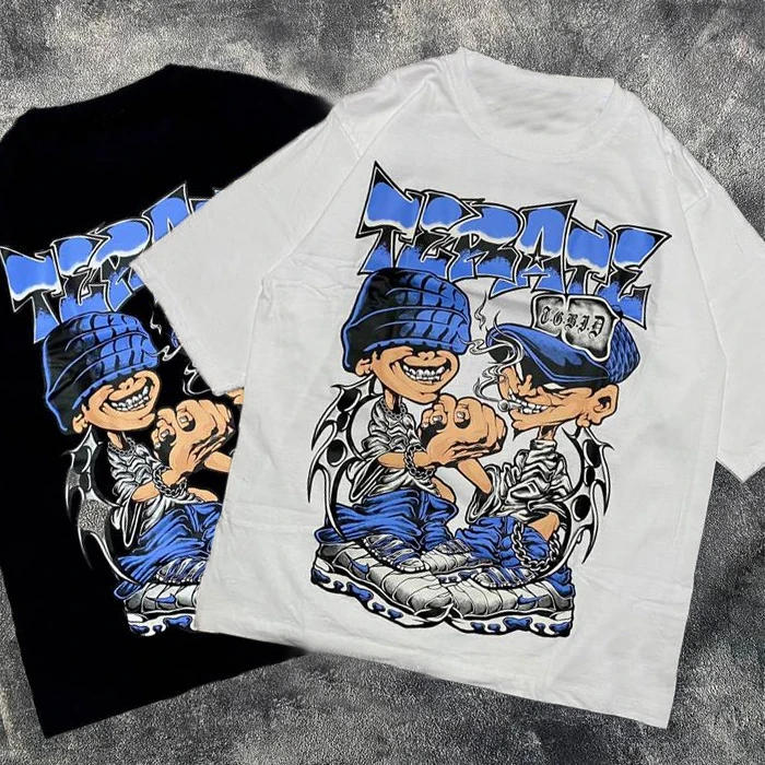 アメリカン・トレンド・ヒップホップ・ストリートスタイル・レディースTシャツ・ユニセックス・セレブリティ・ポートレートプリントTシャツ・ヴィンテージフォトトップ・メンズ・レディースウェア 1