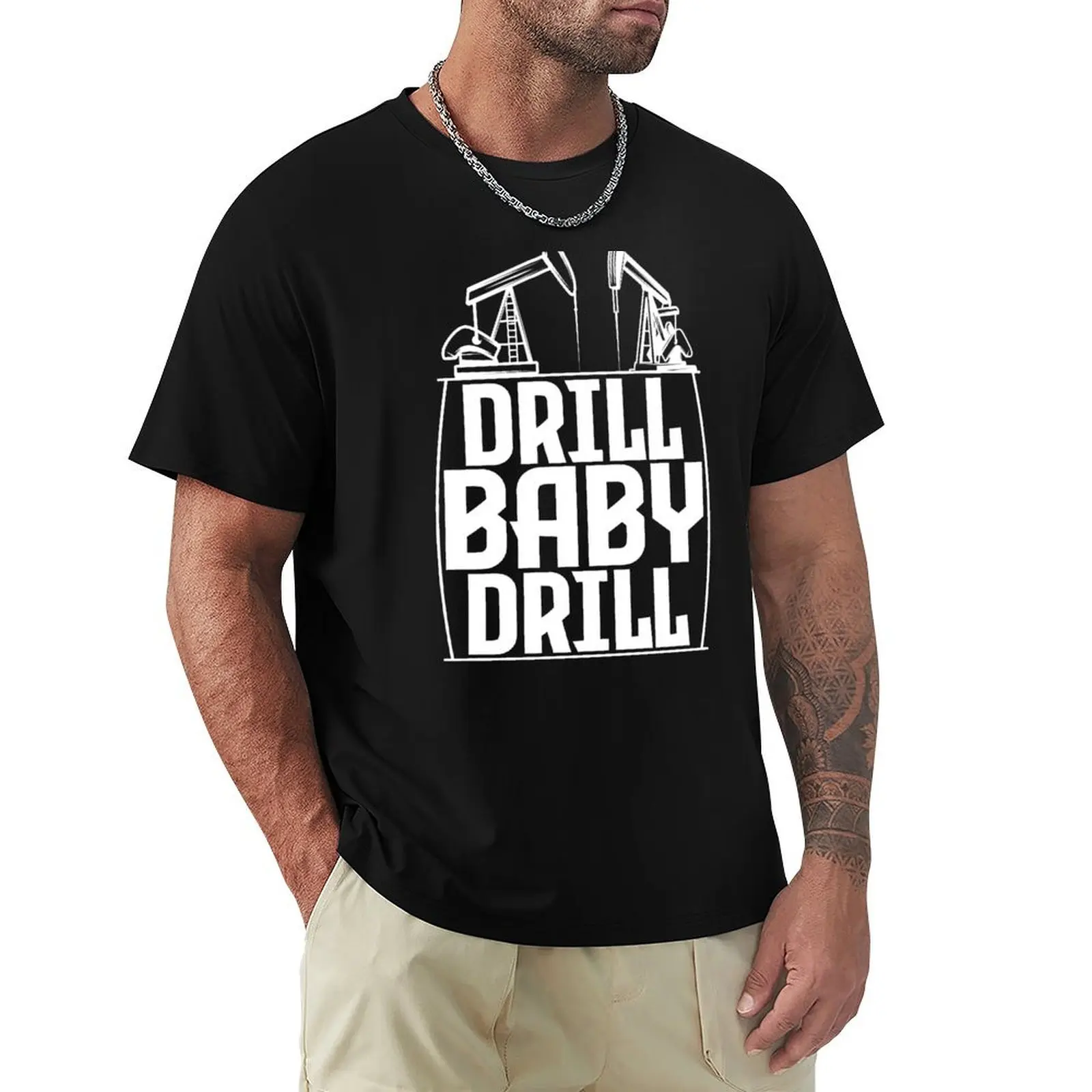 Original Drill Baby Drill T-Shirt Lightweight Hiking T-Shirt