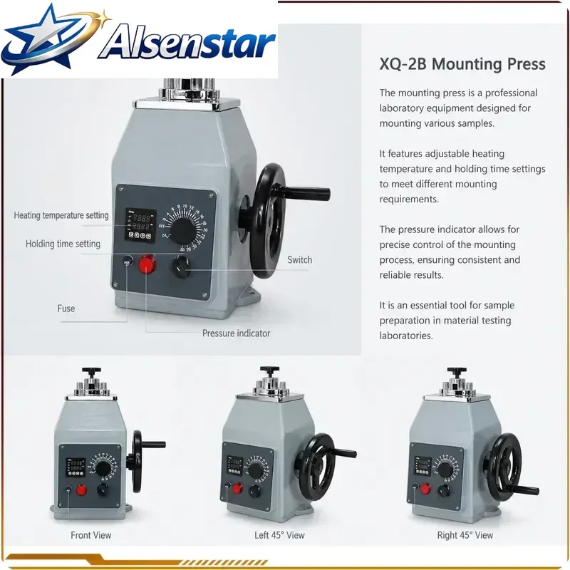XQ-2B Metallographic Sample Mounter 22/30/45mm Metallographic inlay with timing thermostat machine 220V/50HZ 600W 1PC