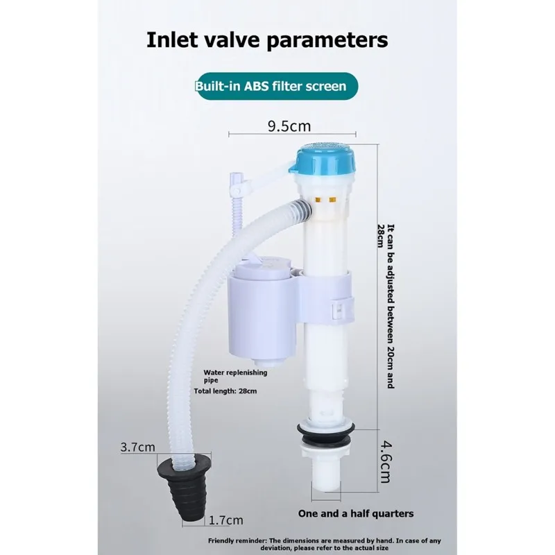 A93E-Universal G1/2 For Bottom Water Supply Toilet Tank Replacement Parts High Flow Water Inlet Valve Toilet Fill Valve