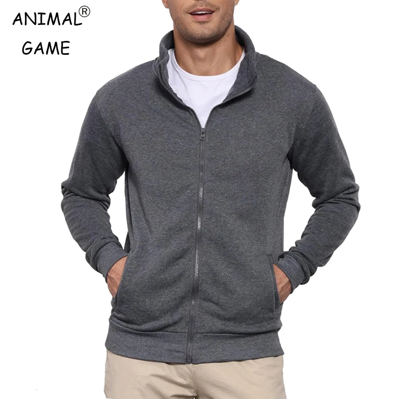New Men's Sweat Jacket Pullover Hoodie Sweatshirt Man Without Hood with Zip Jacket Outdoor Sport Lightweight Streetwear M-3XL