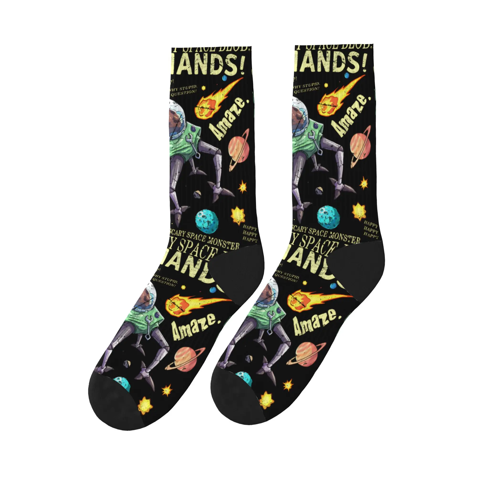Men's Socks Rocky Amaze Vintage Bookish Book Project Hail Mary Stockings Autumn Leisure Socks Pattern Running Sports Anti Socks