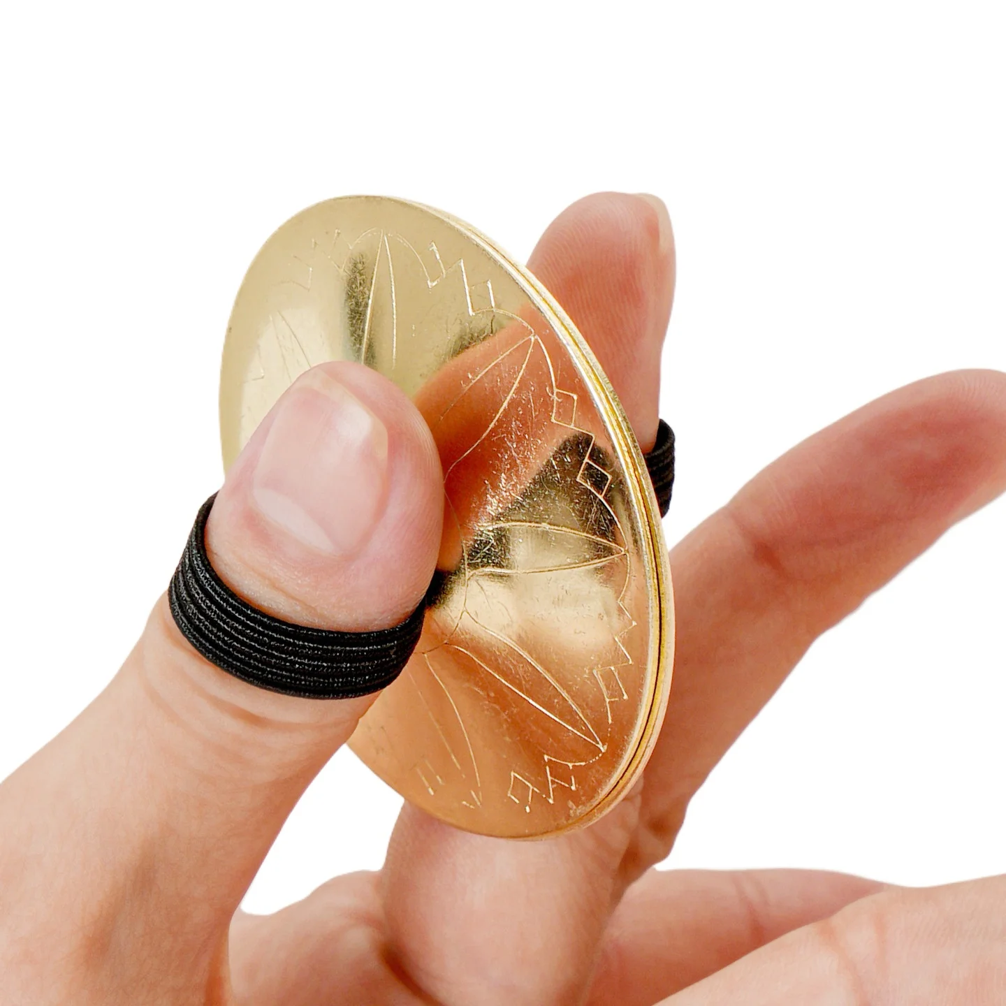 2PCS Copper Finger Cymbals Small Finger Cymbals Belly Dancing Mini Cymbals Musical Instrument Saucers Dance Finger-pointing - view 5