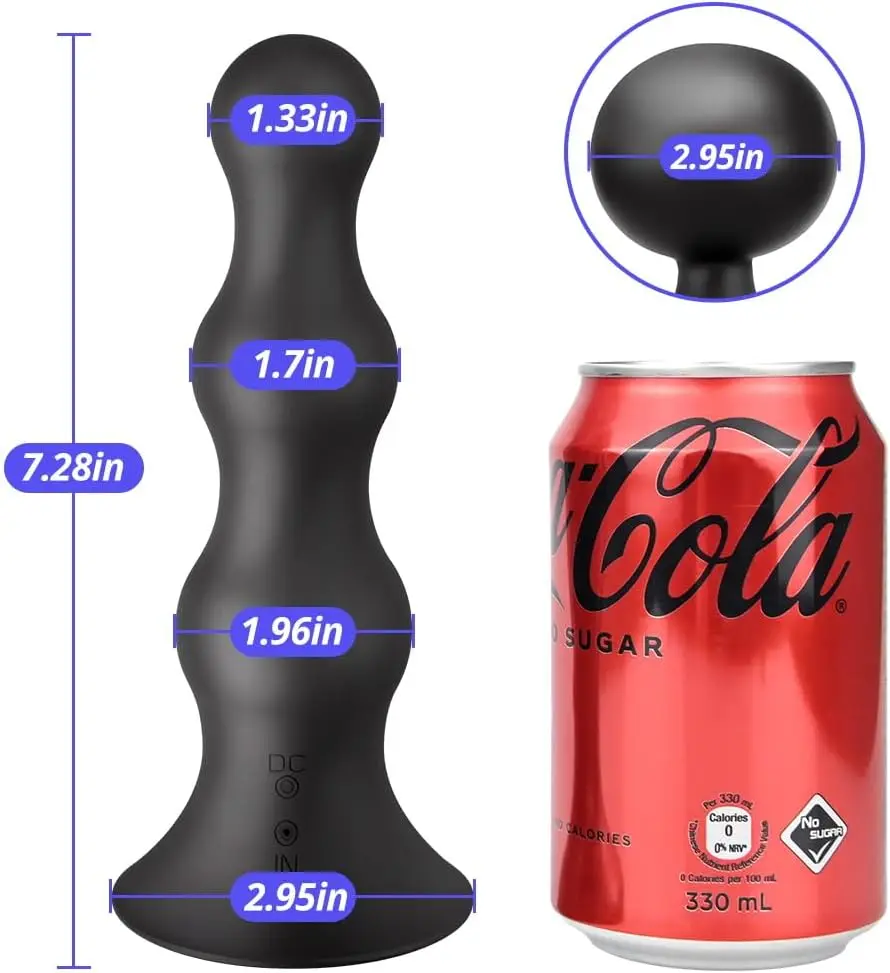 vibrerende buttplug opblaasbaar prothetisch verband, prostaatstimulator met afstandsbediening, 10 vibratiemodi, oplaadbare vibrator