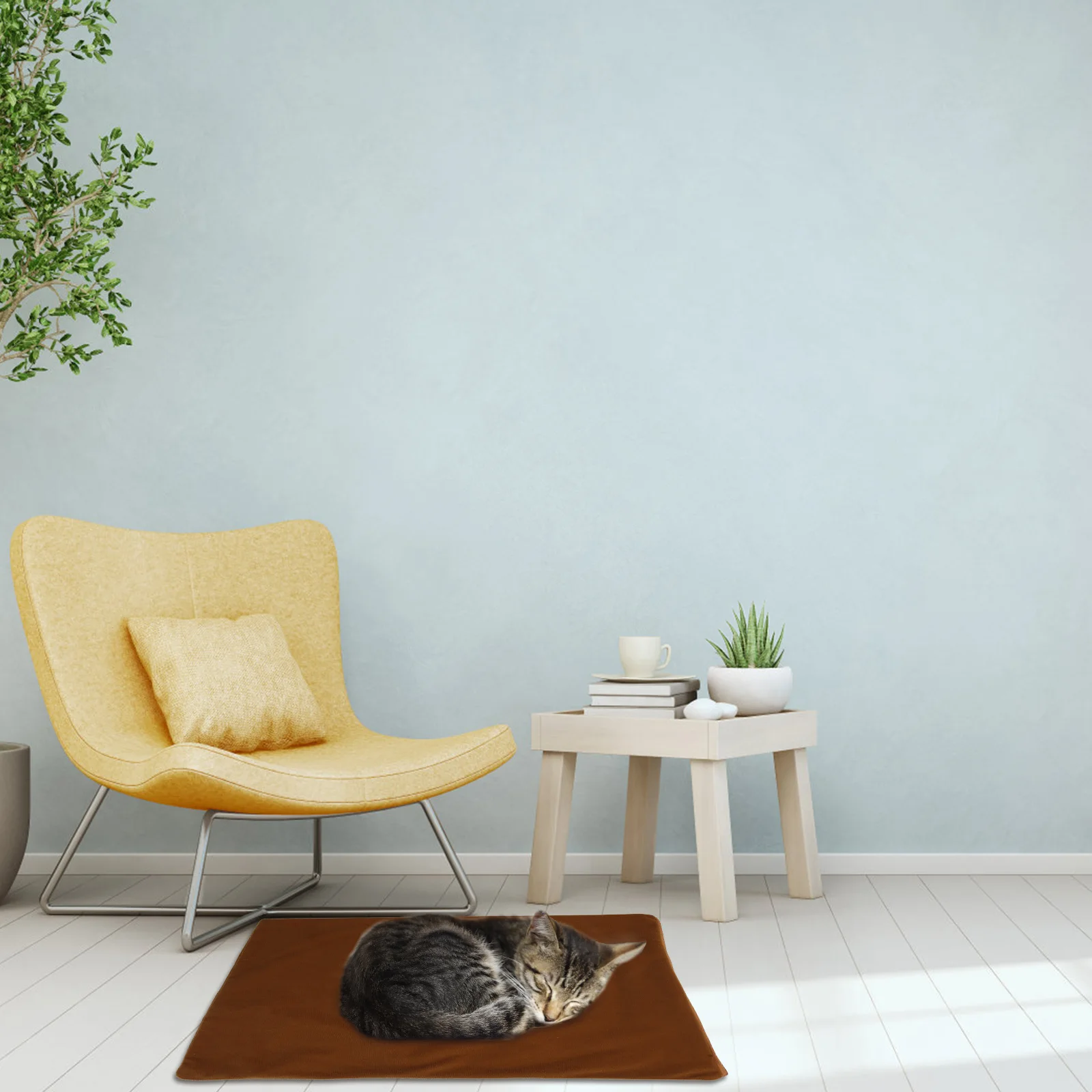 

Dog Blankets Washable Heating Pad Pet Supplies Electric Heated Cat Mat Protector Brown Cloth