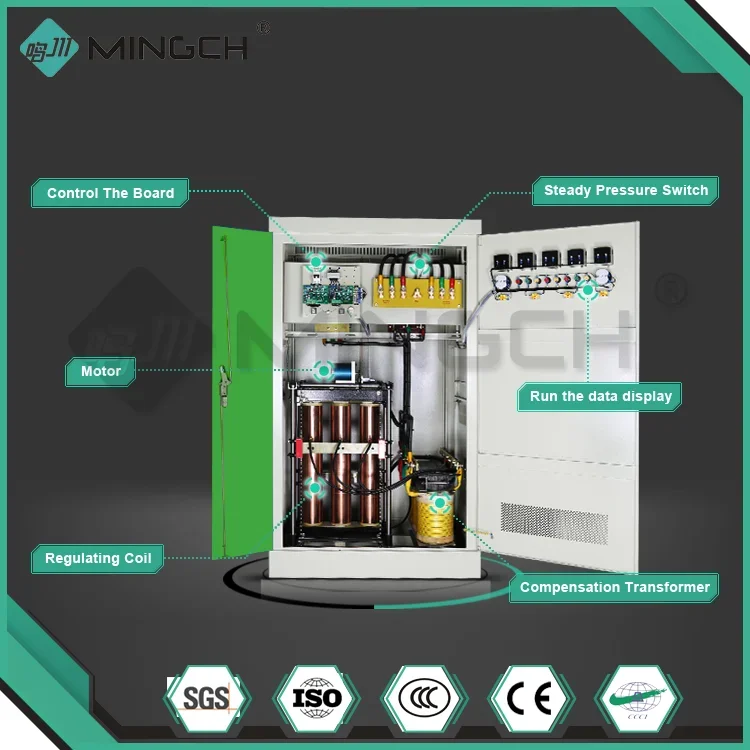 MINGCH Pakistan 100 Kva Three Phase Servo Home Voltage Stilizer For Generator