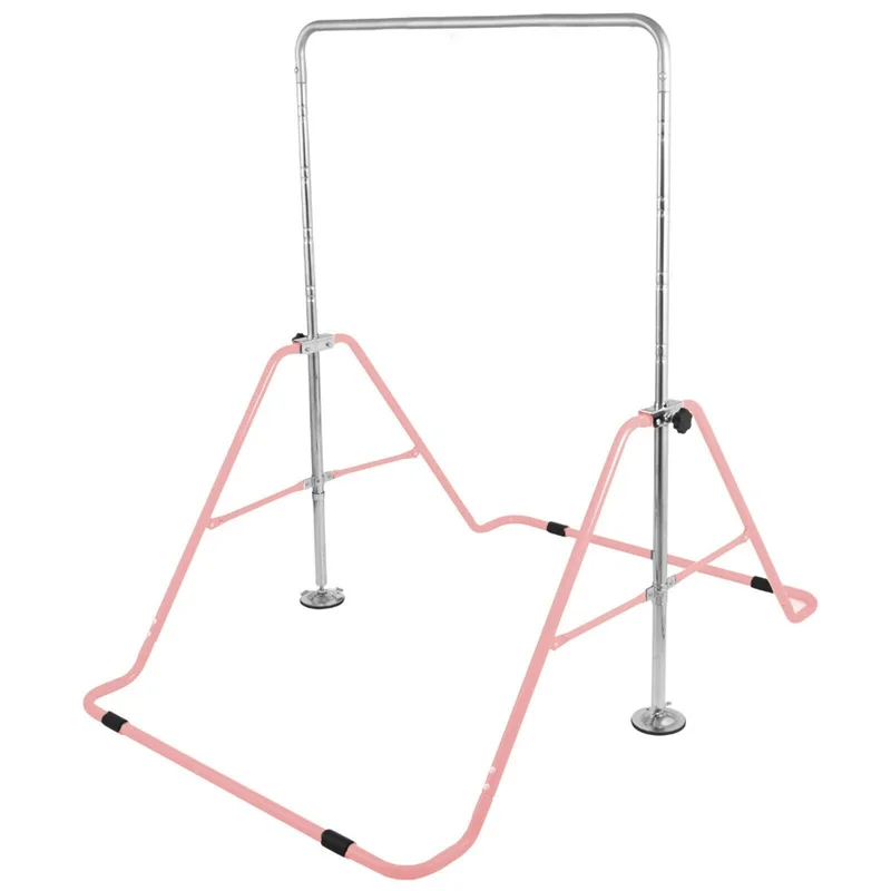 

Gymnastics Horizontal Bar for Kids Children Folding Adjustable Height Home Training Bar Equipment