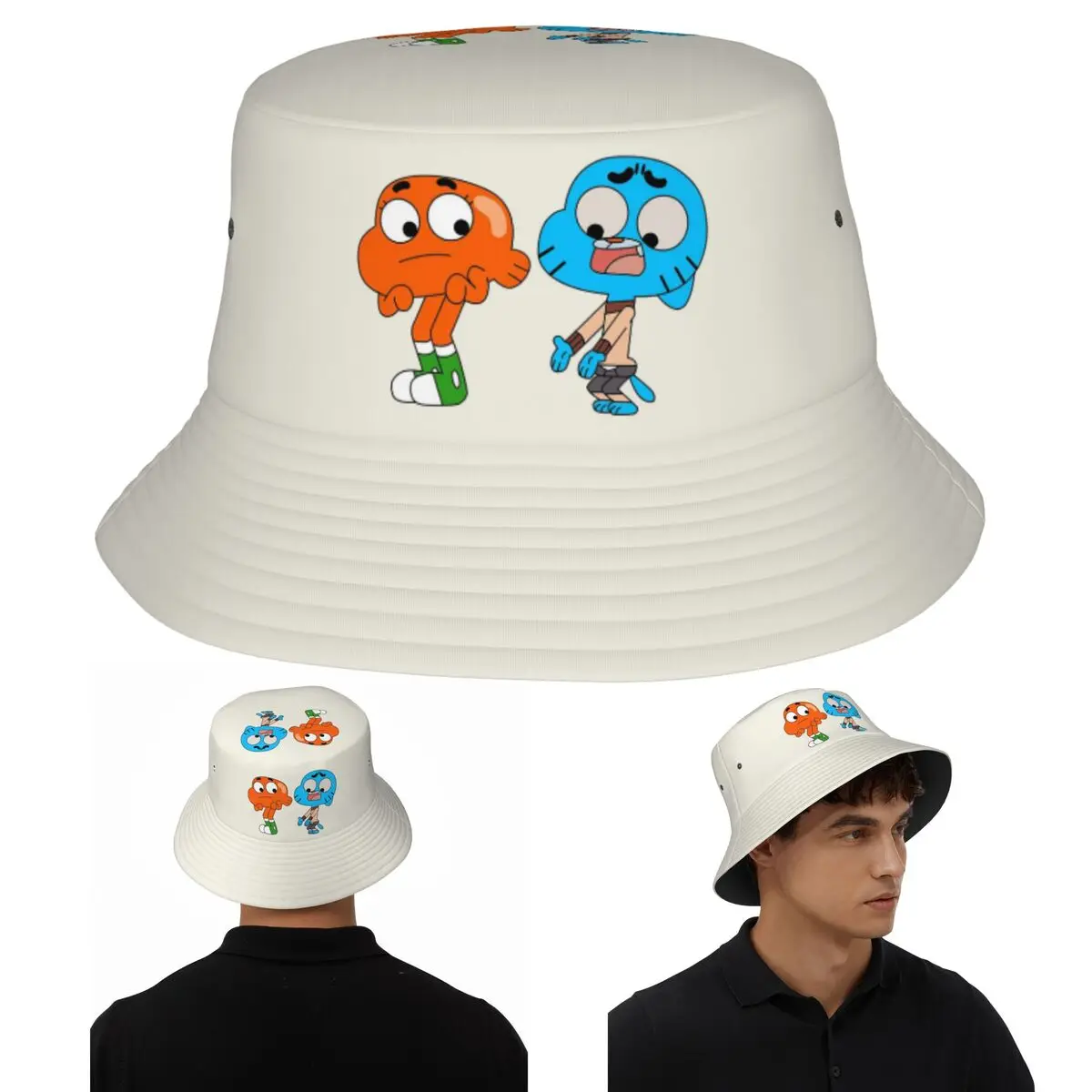 

Гамбол и Дарвин, что какие панамы, панамская шляпа, детские рыбацкие шапки Боб на лето, рыбацкие шапки унисекс