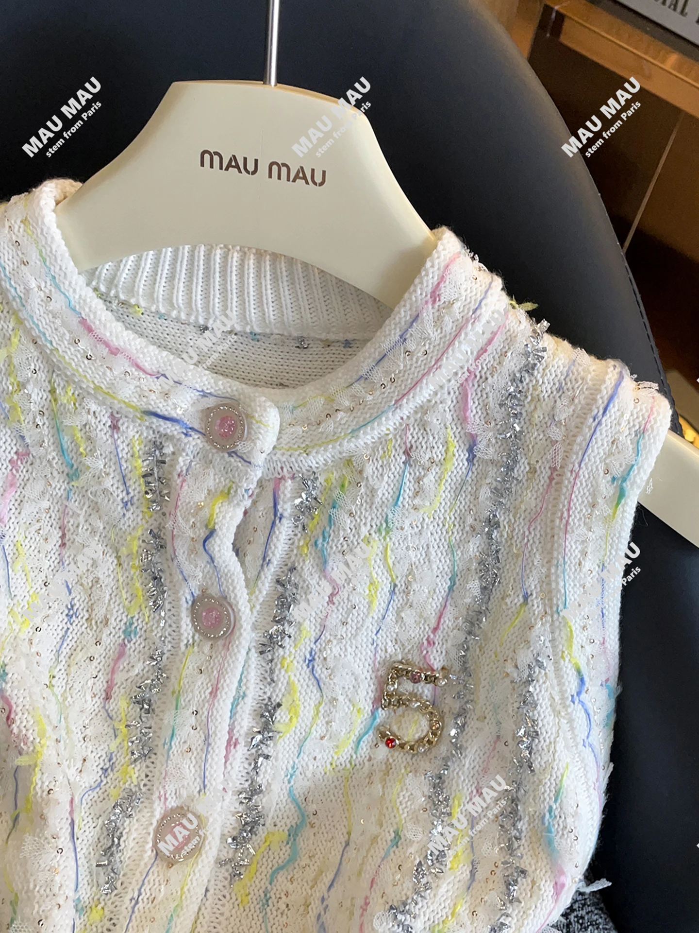 

iny шелковый вязаный кардиган жилет Small Fraance Sle осень мода элитная женская одежда для поездок на работу Sle ort длина V-Ne