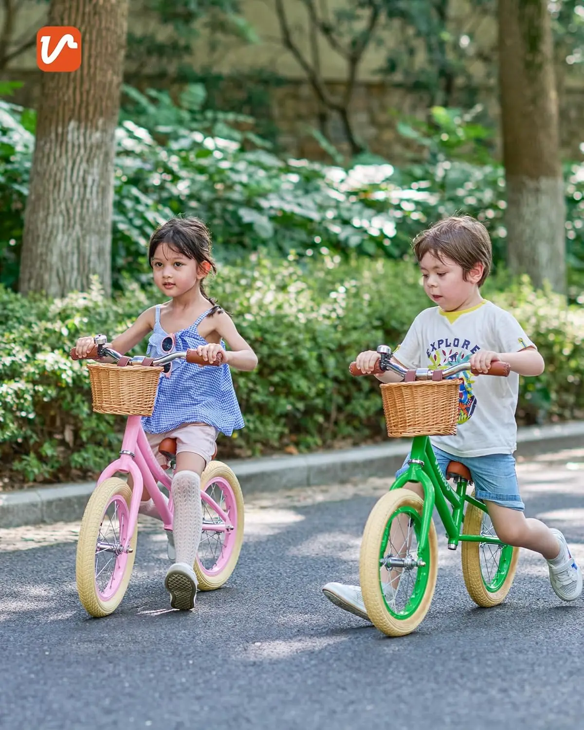 Balance Bike, 14 inch Balance Bike for 3+ 4 5 6 7 Year Old Boy Girl, Balance Bike with Basket for Big Kids, Kids Bikes