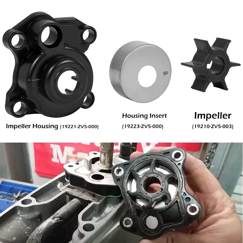 MX 21Pcs/1Set Water Pump Impeller Repair Kit for Honda 40/50 HP 06193-ZV5-010 Replace Kit Boat Accessories Marine