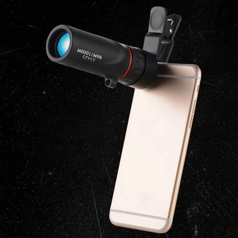 10x عدسة تلسكوبية مع كليب أحادي الجيب HD تلسكوب التركيز عقارب مجال رؤية واسع عرض الراحة دروبشيبينغ