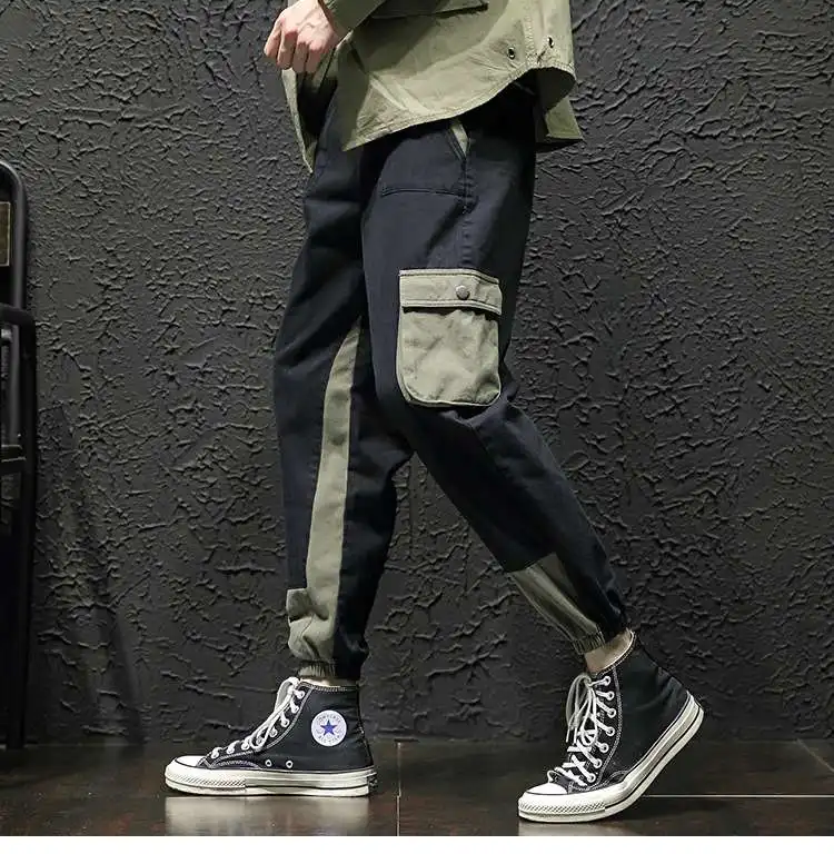 

Spring New Men's Casual Loose Tide Brand Leggings Overa Straight Leg Long Pants Thin Material Comfortable Sportswear