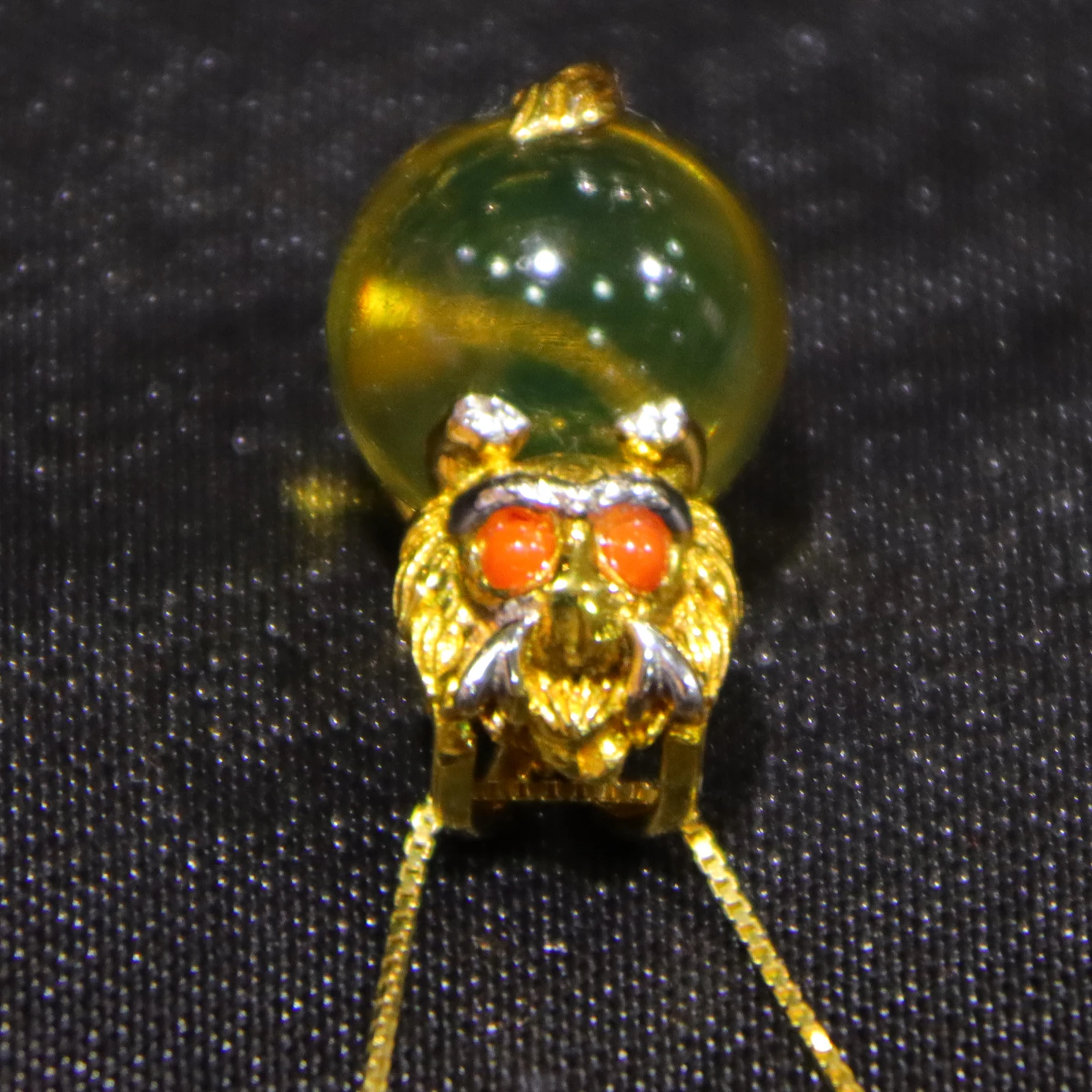 Natural Mexican Blue Amber Pendant with Pure Silver Pi Xiu 12mm Round Bead Animal Necklace for Women Gift