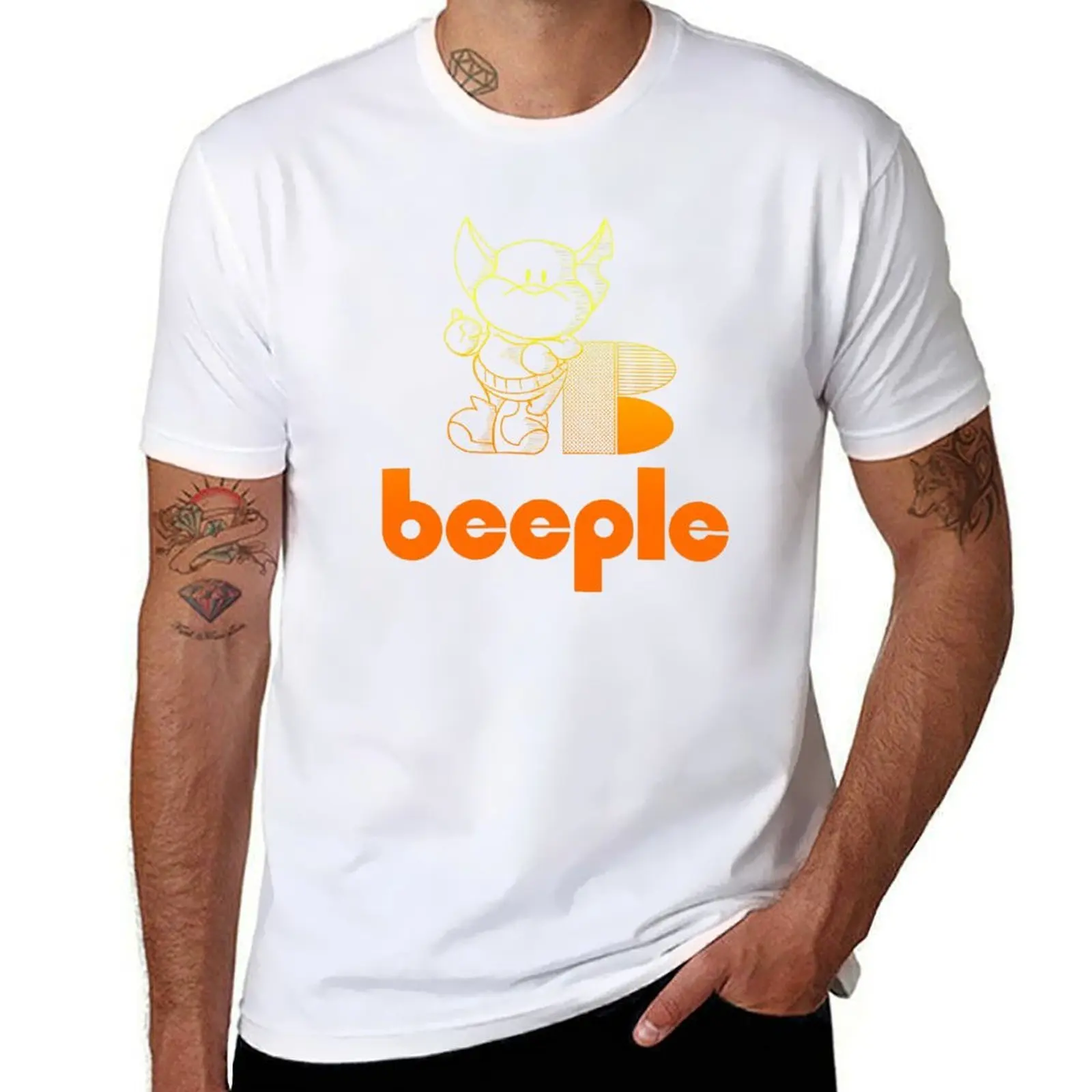 

BEEPLE ORANGE SKETCHY SHIRT T-Shirt anime tshirt t shirts for man graphic vintage T-Shirt