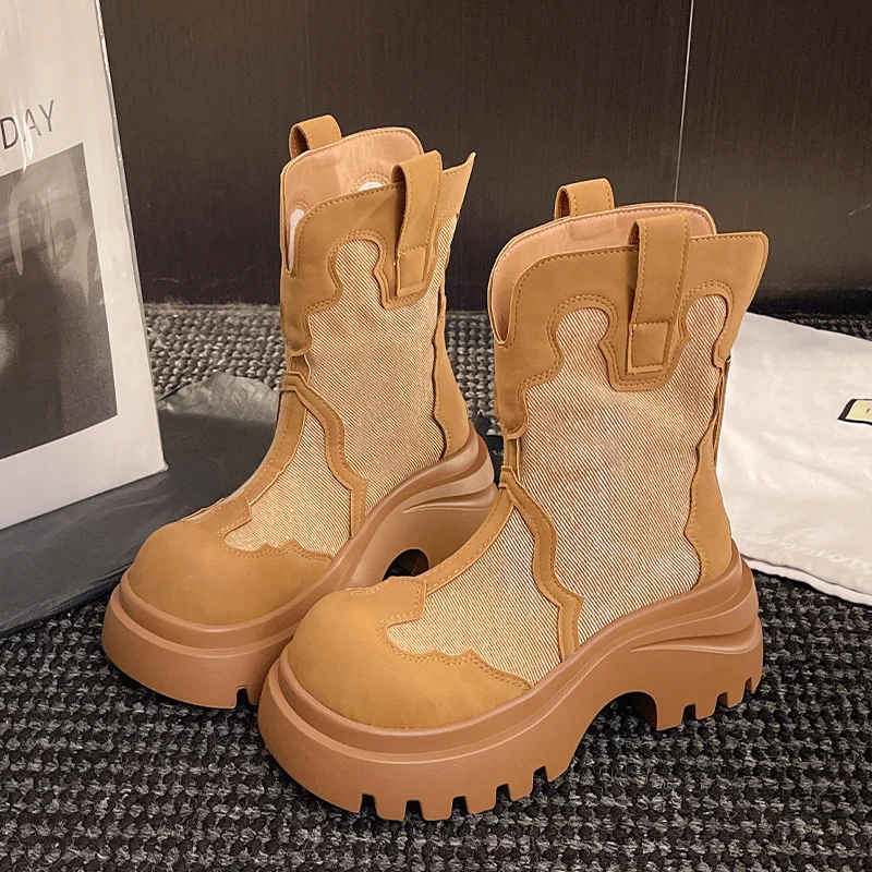 

Ankle Boots for Women Flats Platform Casual Sport Shoes Designer Woman Winter Chelsea Boots New 2025 Walking Snow Botas Mujer