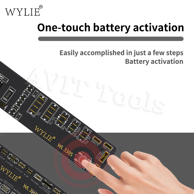 Placa de activación de batería integrada para teléfono inteligente WYLIE para IPHONE 5-15PM, placa de detección de la serie Android, batería de activación con un clic