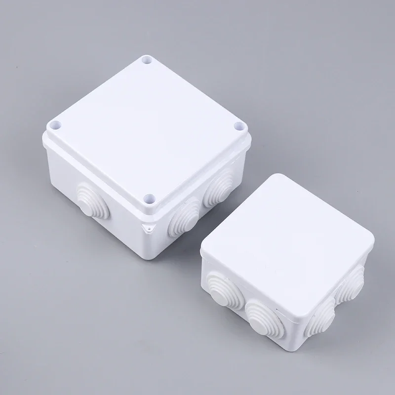 1pc Waterproof Junction Box, White PVC Electrical Enclosure for Indoor Outdoor Wiring, DIY Cable Terminal Case