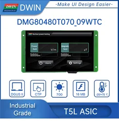 DWIN 7.0 дюймов, с подсветкой TFT ЖК-дисплей модуль 800*480 HMI промышленная Сенсорная панель Smart UART dmg80480t070 _ 09w Arduino