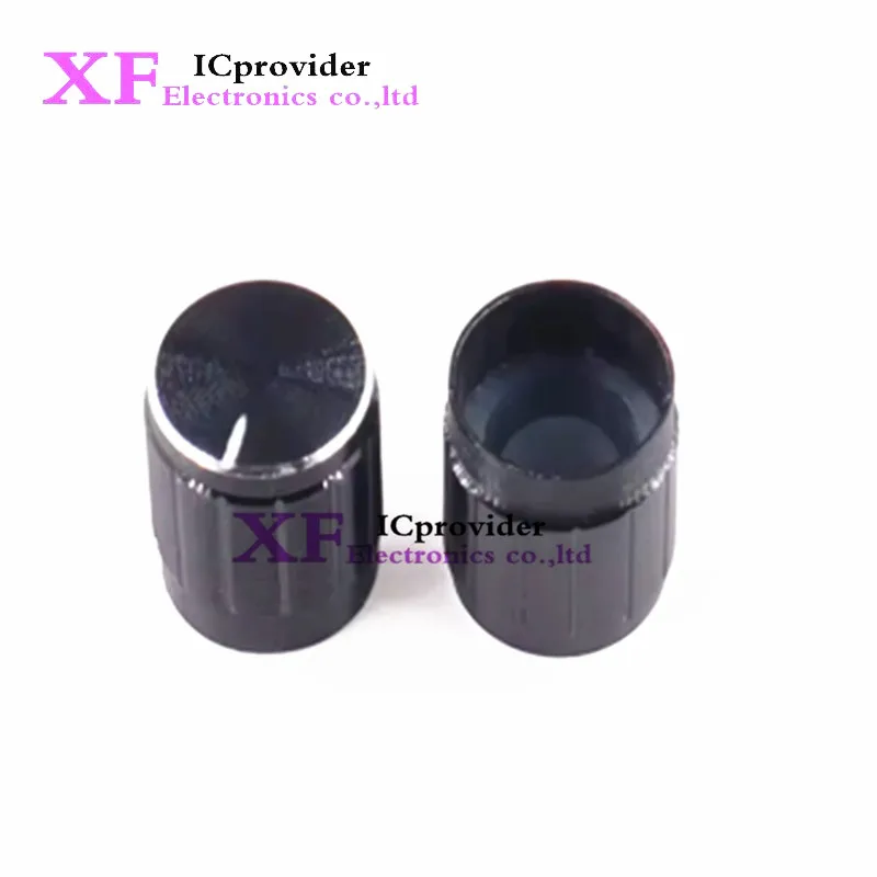 10pcs aluminum alloy 13*17mm 15*17mm potentiometer 13*17 15*17 knob rotation switch volume control knob black silvery