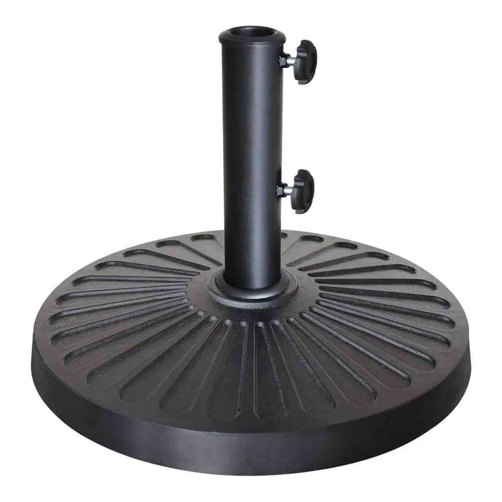 

Umbrella Base Stand Market Patio Outdoor Heavy Duty Umbrella Holder With Concave Radial PatternBlack