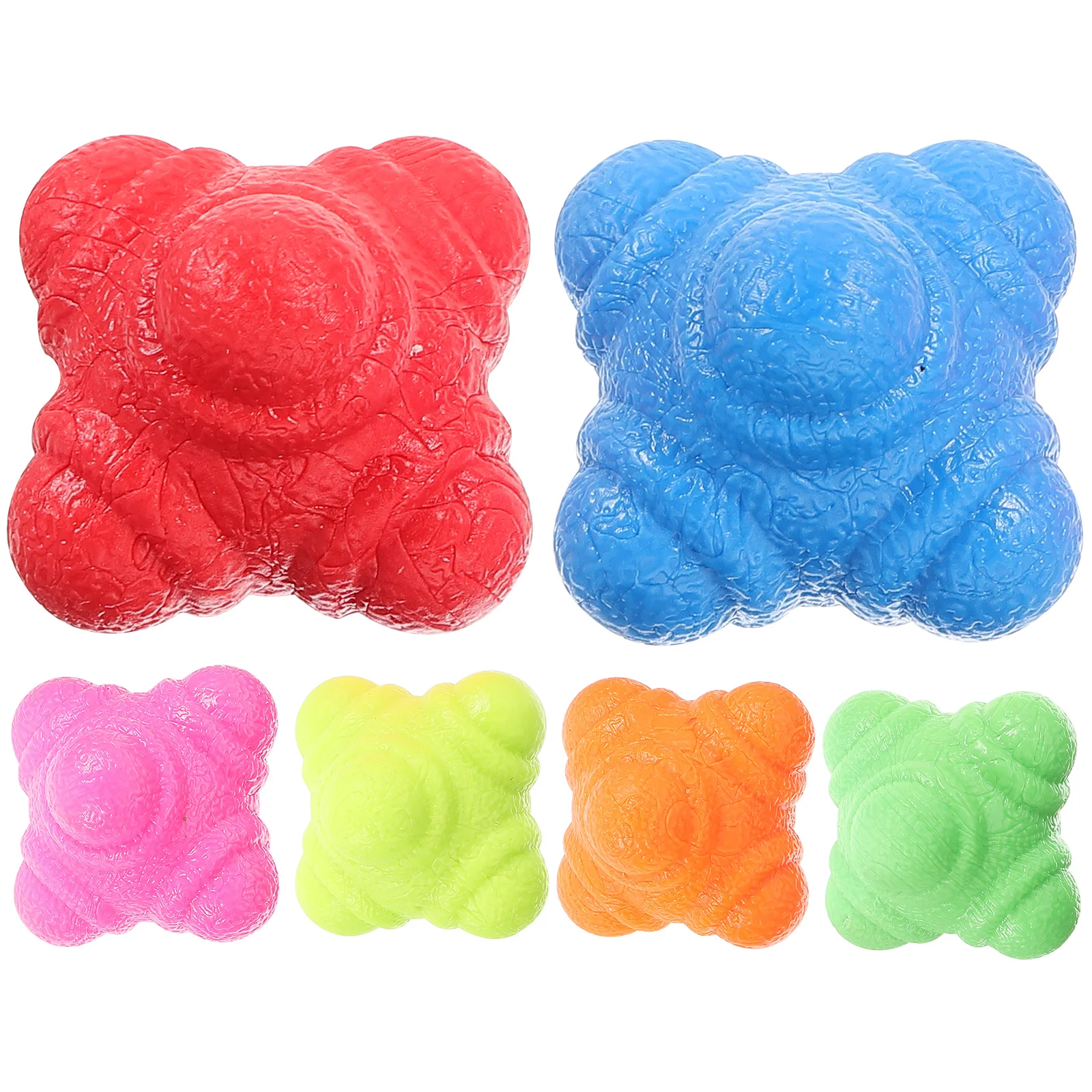 6 قطعة كرات رد الفعل كرات خفة الحركة السداسية أجهزة لياقة بدنية لوقت رد الفعل سرعة اليد التنسيق بين العين التدريب