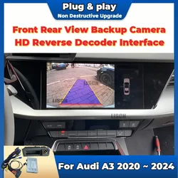 HD Reverse Camera For Audi A3 8Y S3 RS3 2020 ~ 2024 Original Screen Plug & Play / Front Rear View Backup Camera No programming