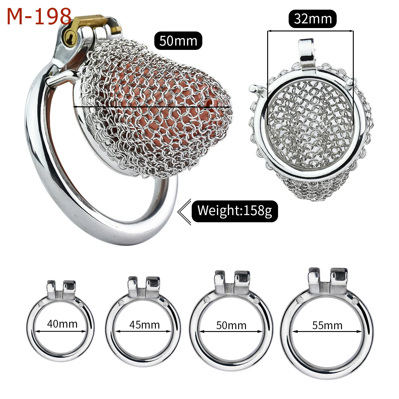 FAAK Strapon Male Chastity Cage Cock Ring Sleeve Lock  Adult Games Stainless Steel Mesh Chain Cock Cage  Sex Toys for Men