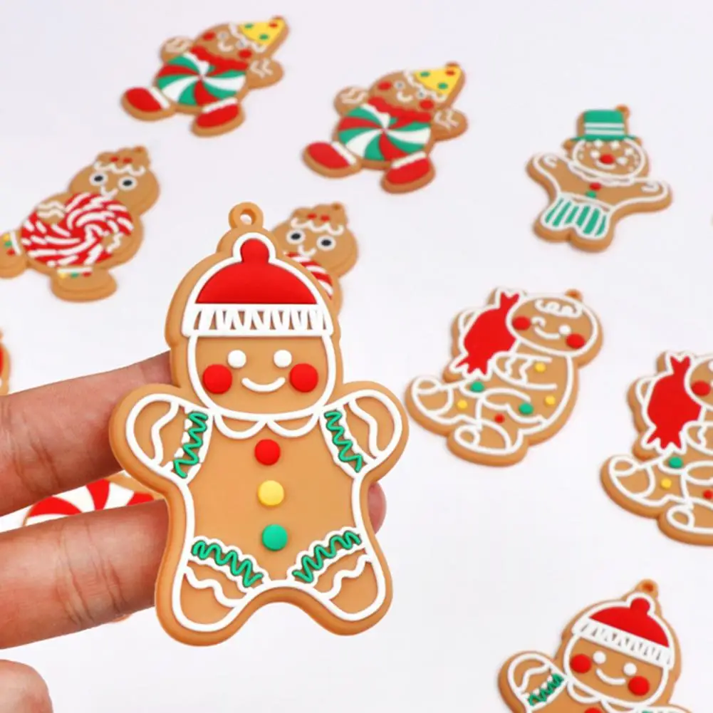 Durable Christmas Decorations Christmas Themed Gingerbread Man Ornaments for Xmas Tree Party Decor Set of 12 for Christmas