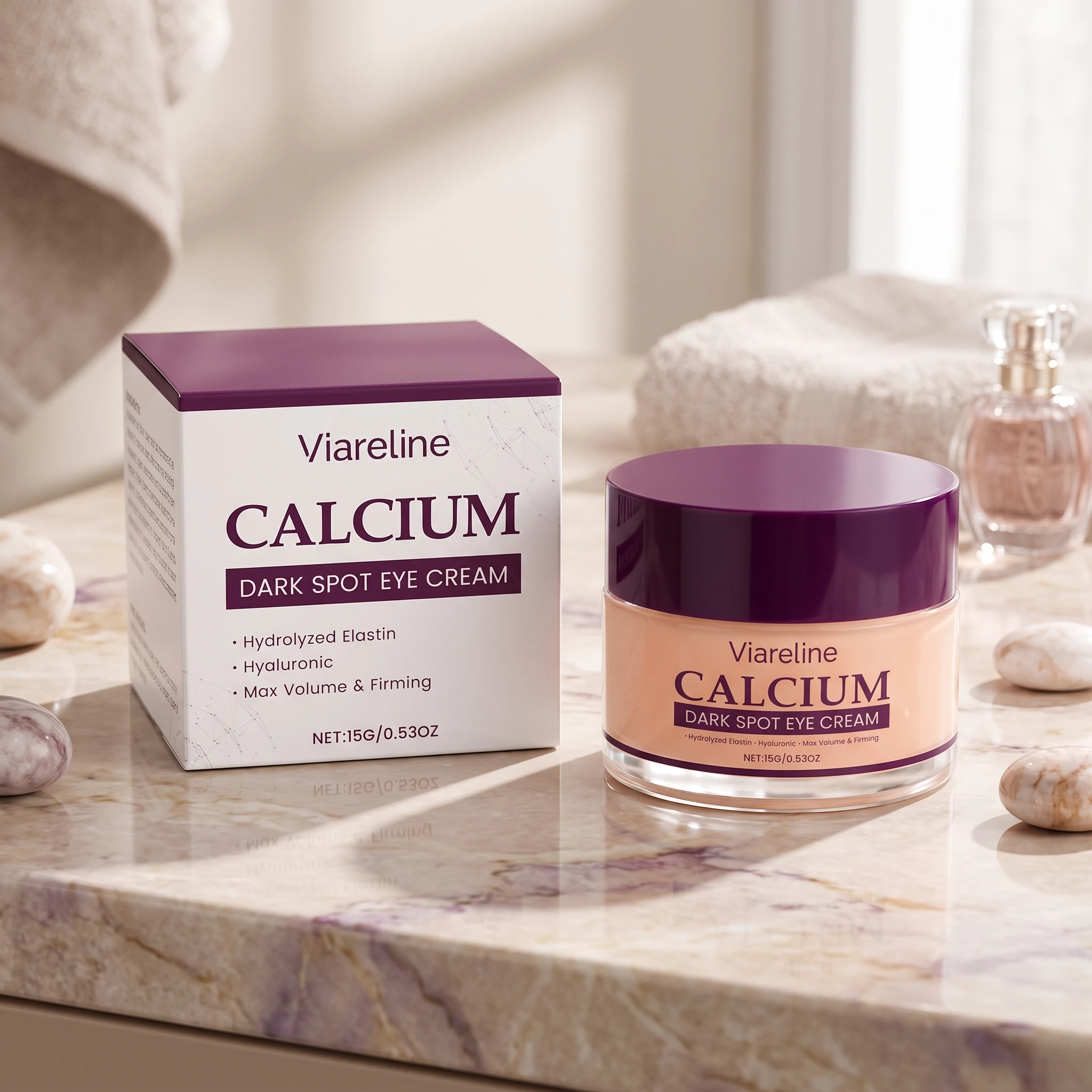 Calcium Eye Cream Fade Dark Circles Under Eye Pigment Firming Lifting Loose Eye Skin Smooth Fine Lines Nourish Eye Repair Cream