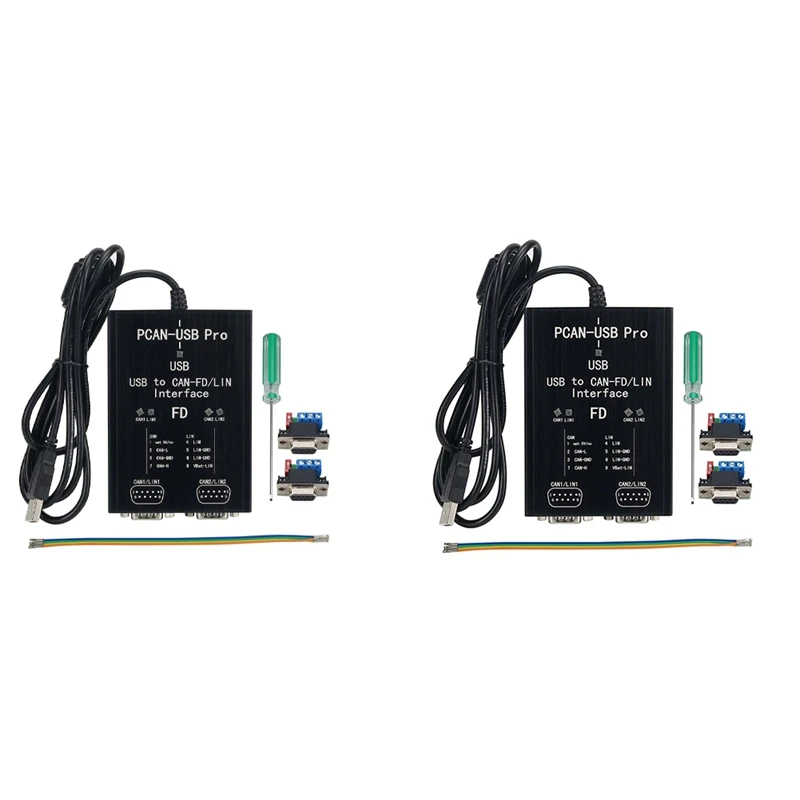 PCAN-USB Pro PCAN FD PRO 12Mbit/S USB To CAN Adapter 2CH CAN FD Compatible With IPEH-004061 For PEAK Durable Easy Install