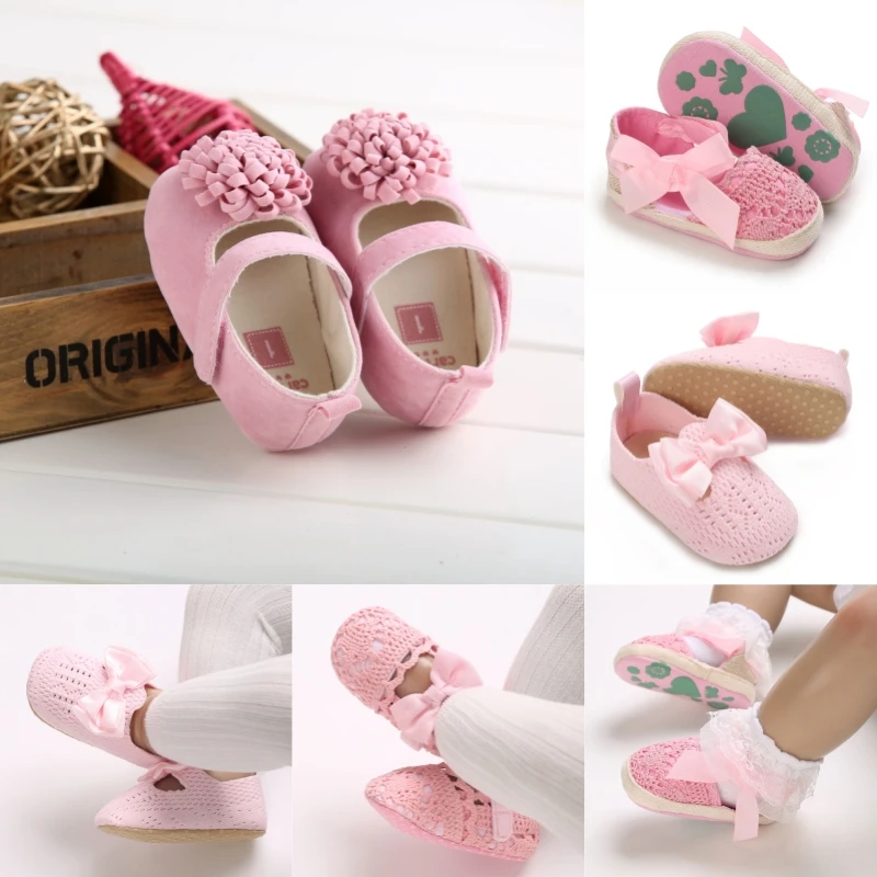 

Spring/Summer Pink Cloth Bottom Princess Shoes 0-12 Months Baby Comfortable Walking Shoes