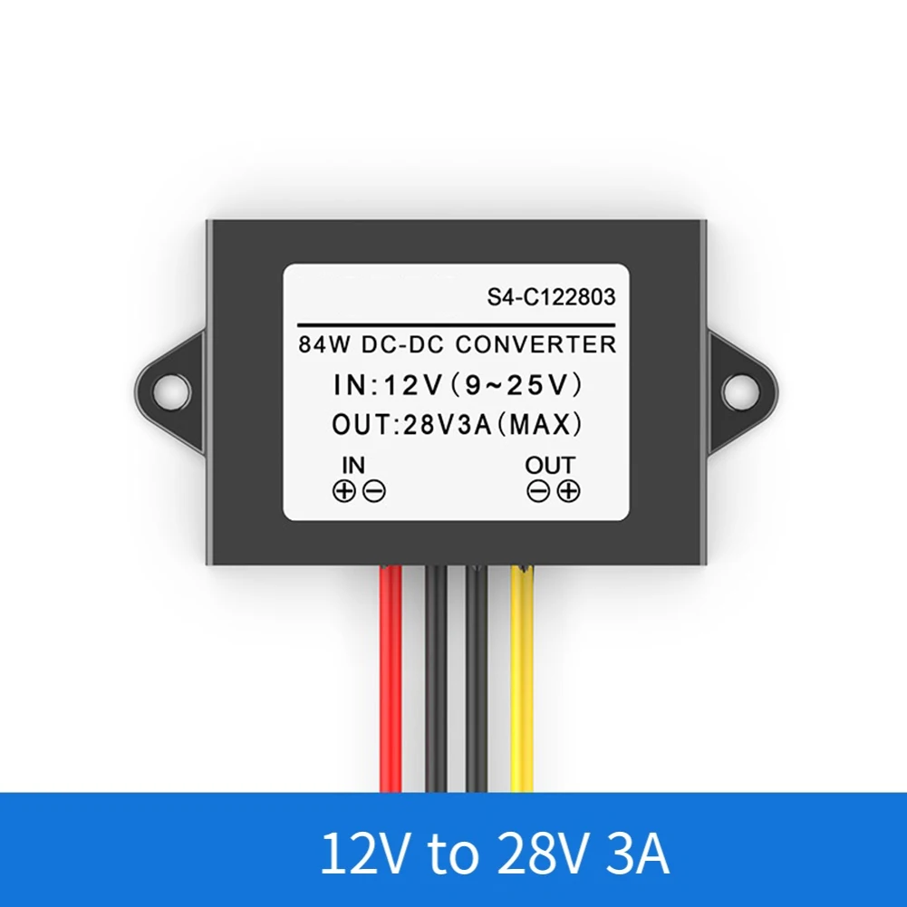 

12V To 28V Voltage Regulator Outdoor Use 12V To 28V 75*44*22mm DC-DC Converter IP68 Waterproof For Car Audio Systems